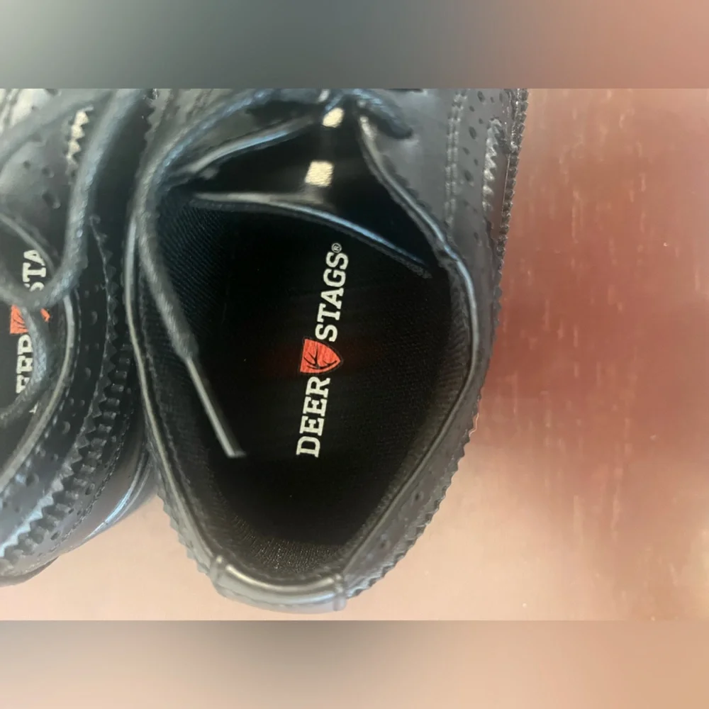 Deer Stags Ace Boys Black Dress Shoes Size 13